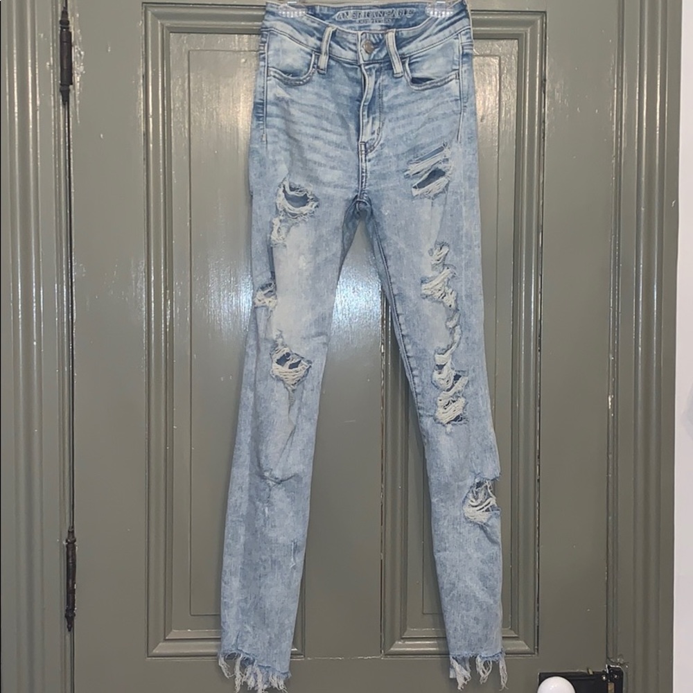 American Eagle hi-rise legging crop size: 0 LONG